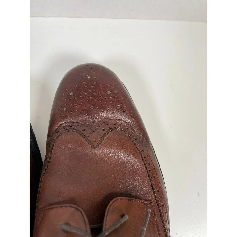 Banana Republic Brown Leather Dress Shoes Men's Size 9.5 Wingtips Oxfords